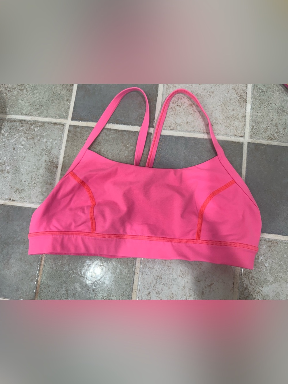 Pink Lululemon Sports Bra Size M